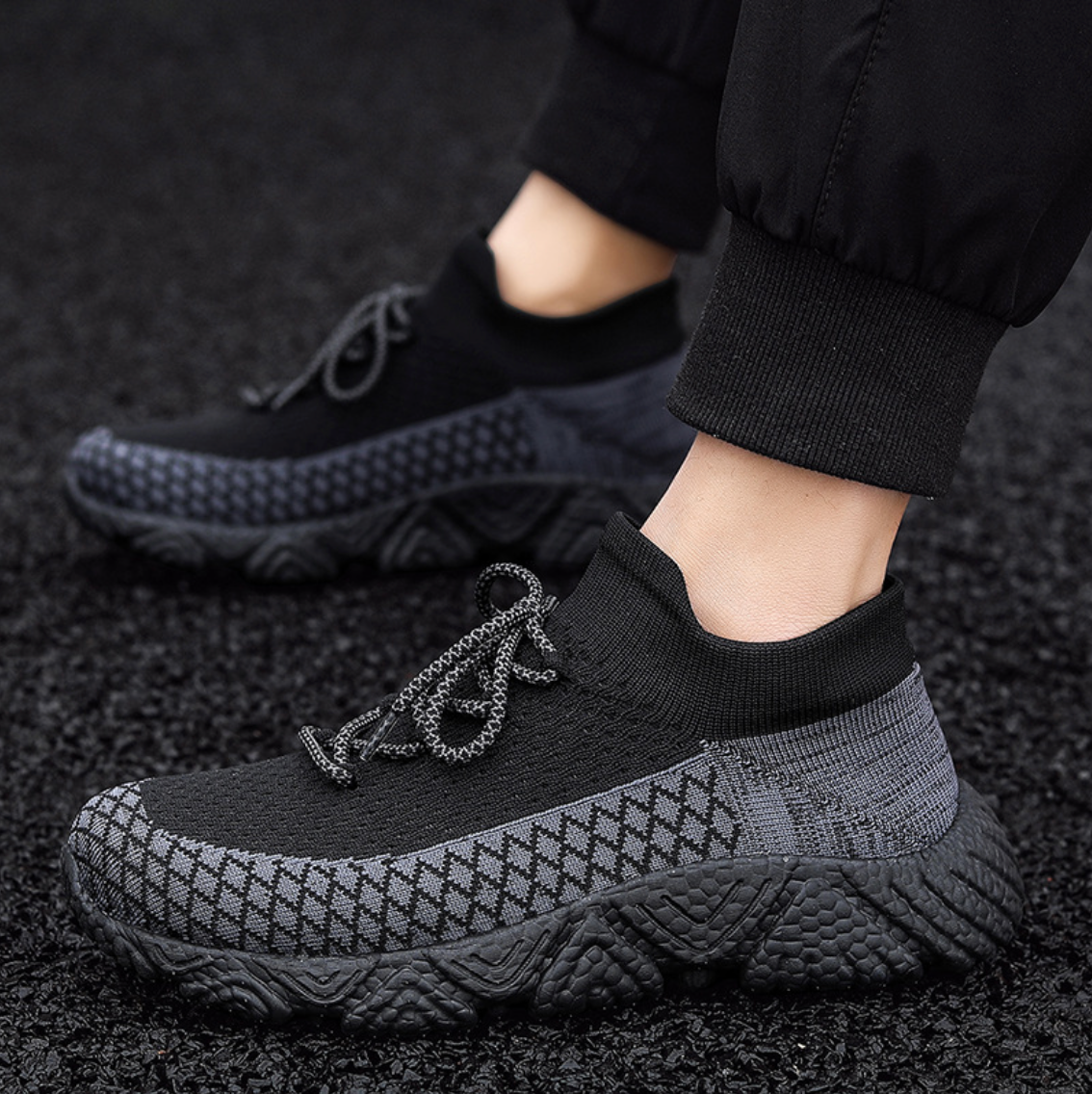THICK SOLED SLIP ON SNEAKERS