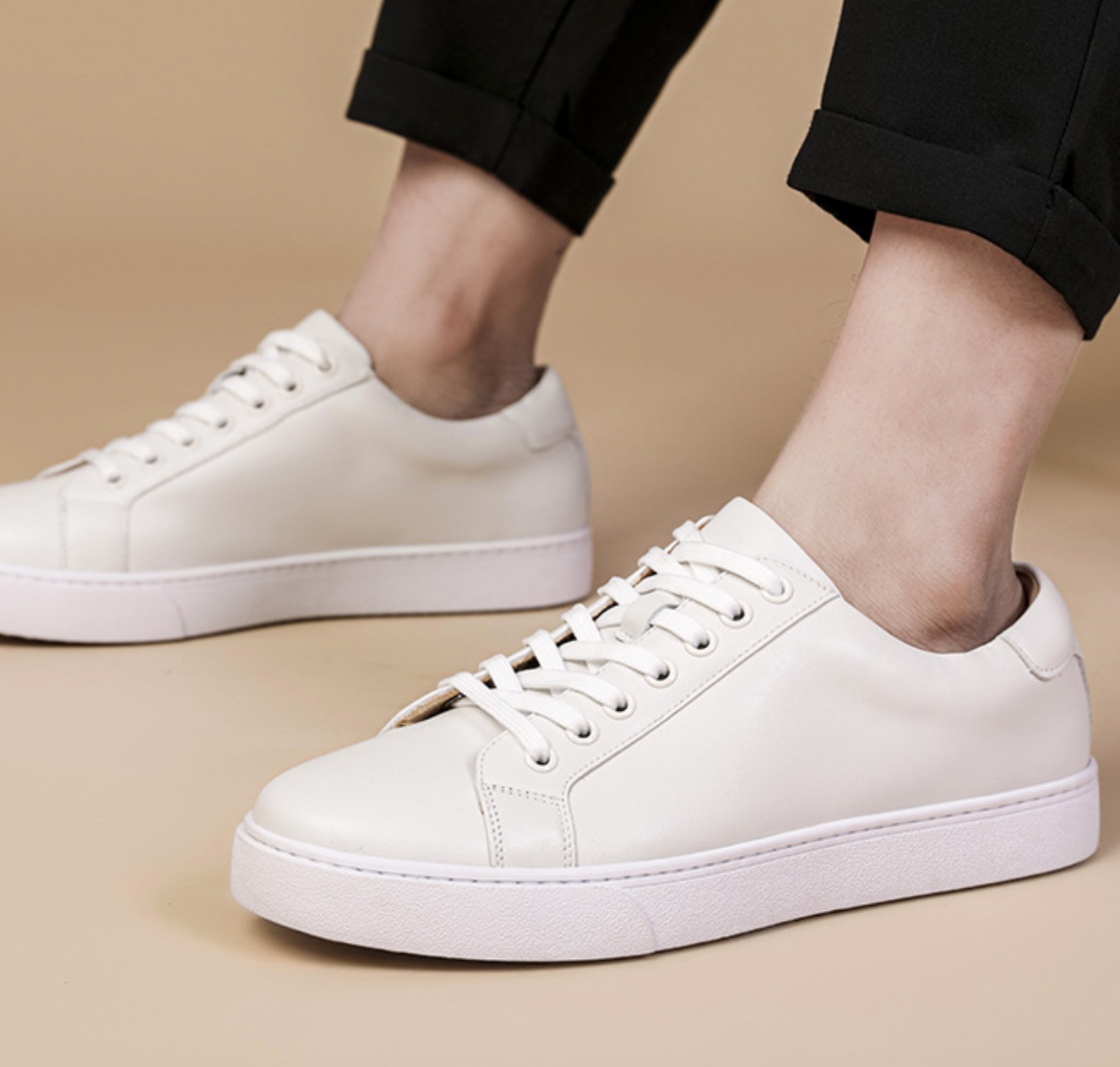 GENUINE LEATHER THICK-SOLED SHOES