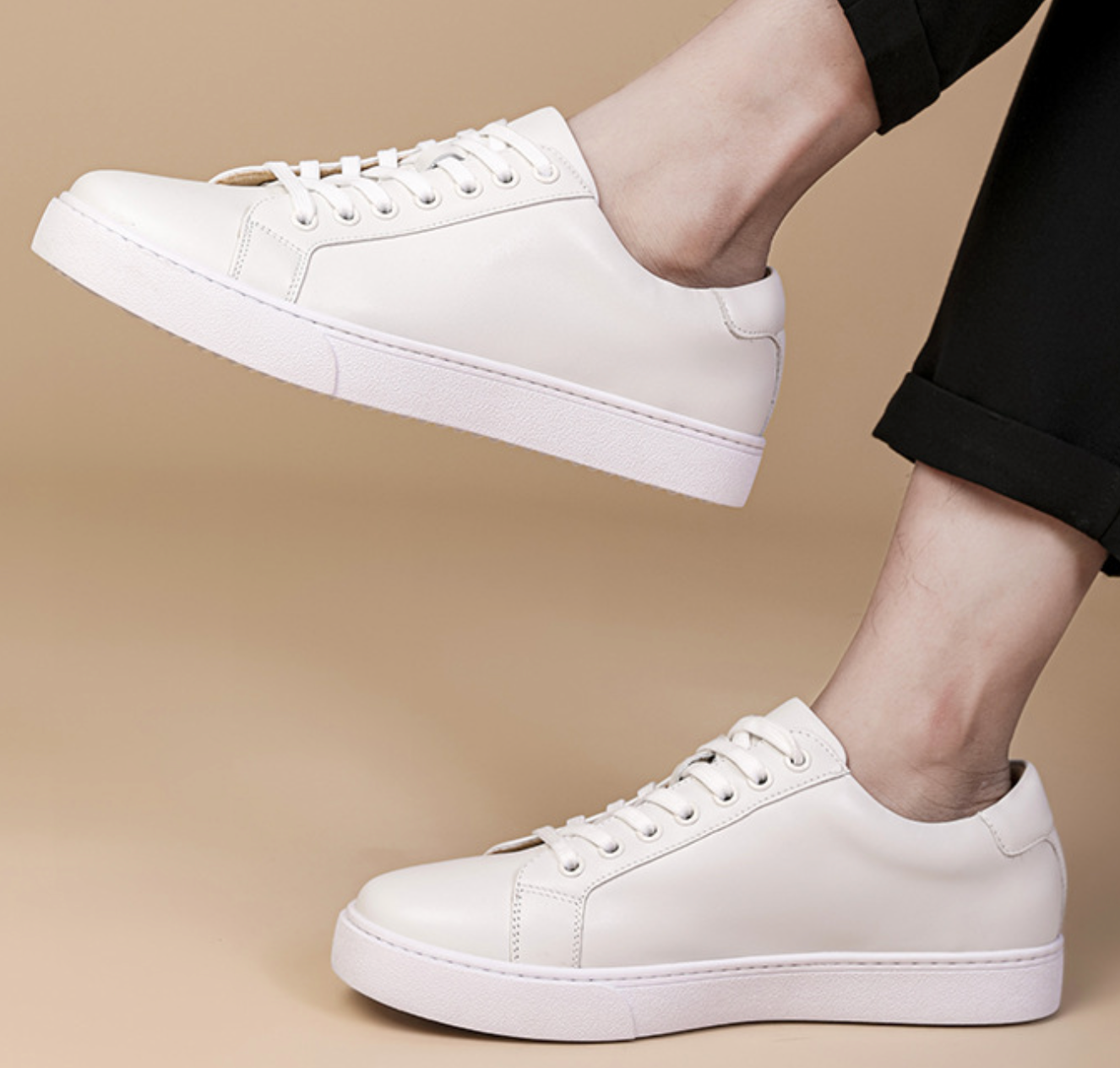 GENUINE LEATHER THICK-SOLED SHOES